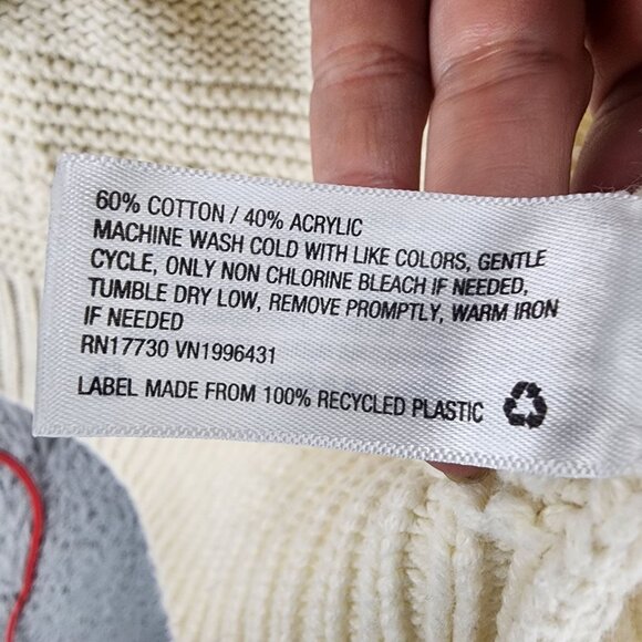 Universal Thread Sweater Womens XXL Cream Mock Neck Cable Knit Pullover - Picture 3 of 8